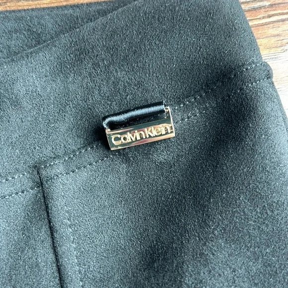 NEW Calvin Klein Suede Black Pants | Suede Pants | Suede Black Pants | Calvin - Picture 8 of 12